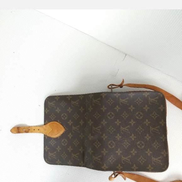 Louis Vuitton Cartouchiere MM Monogram Crossbody Brown Gold Zip Bag - Picture 11 of 16